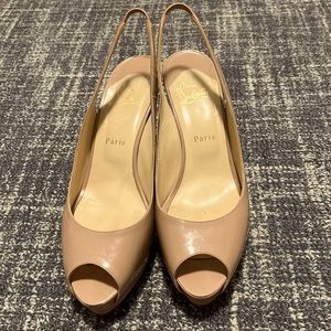 Tan Louboutins in size 10.5